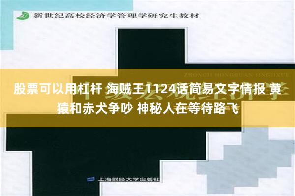 股票可以用杠杆 海贼王1124话简易文字情报 黄猿和赤犬争吵 神秘人在等待路飞