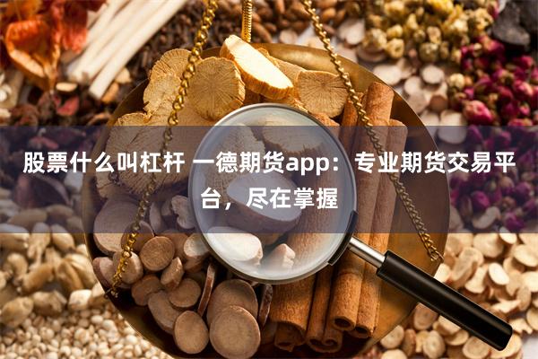 股票什么叫杠杆 一德期货app：专业期货交易平台，尽在掌握