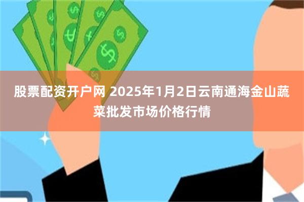 股票配资开户网 2025年1月2日云南通海金山蔬菜批发市场价格行情