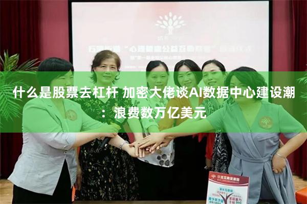 什么是股票去杠杆 加密大佬谈AI数据中心建设潮：浪费数万亿美元